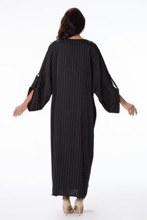 جلابية ستان ناعم بتقليم كريستال