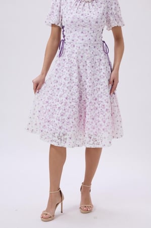 فستان ميدي أبيض مورد | Prando