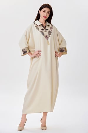 جلابية كتان قصة فراشة