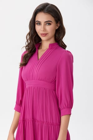 فستان شيفون فوشيا