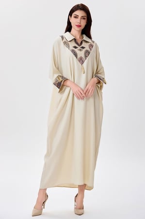 جلابية كتان قصة فراشة