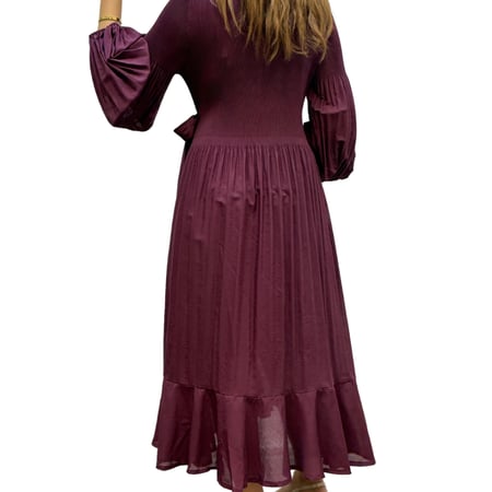 فستان كريب بليسية موف