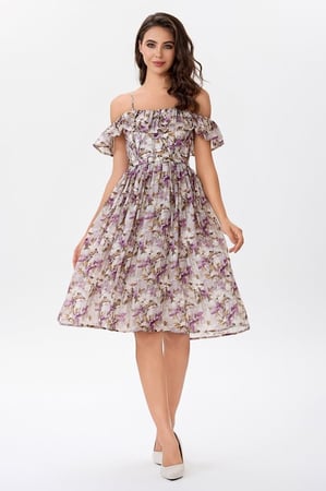 ستان شيفون قصة كورسية مع كشكش