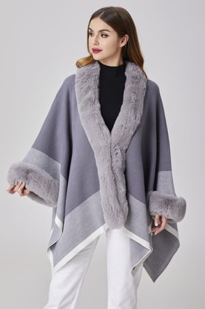 جاكيت صوف ناعم رمادي