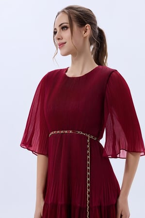 فستان شيفون بليسيه