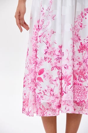 فستان شيفون بنقشة زهري