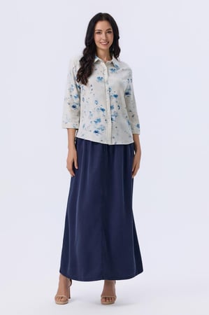 بلوزة مزهر بأكمام 3/4 وقصة أنيقة | Prando