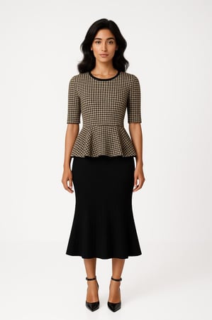 تنورة ميدي أسود