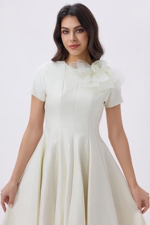 فستان قصير أوف وايت للعيد | Prando