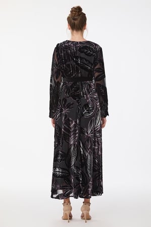 فستان طبع مخمل