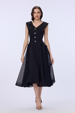 فستان كريب بازرار مميزة