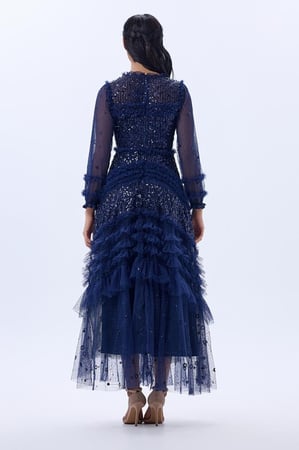 فستان تول مع ترتر