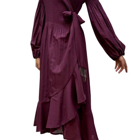 فستان كريب بليسية موف