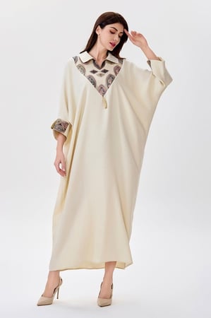 جلابية كتان قصة فراشة