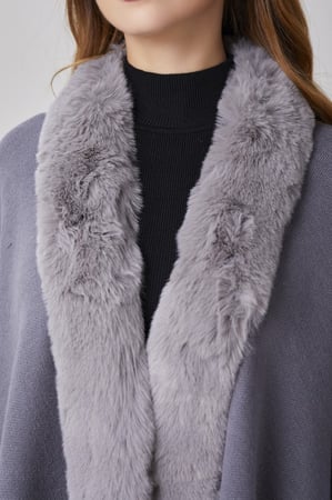 جاكيت صوف ناعم رمادي