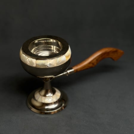 مبخرة صدف فاخر مقبض خشب