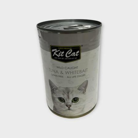 Kit Cat canned KC464 Tuna & Whitebait 400g معلبات أكل قطط