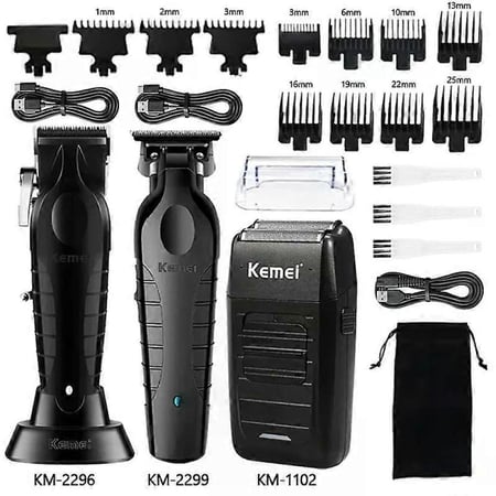 شنطة وبكج الحلاقة  الأحترافية المتكاملة  من كيمي (بكج الرويال بلاك المتطور ) (Royal Black) km-2299+2296+1102