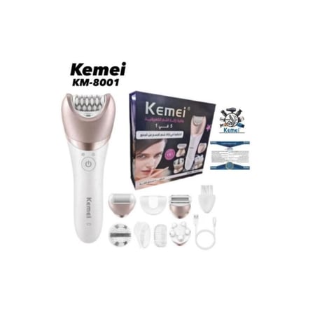 kemei km 8001 ماكينة النسائية 5في1 إزالة الشعر المتعدد للمرأة
