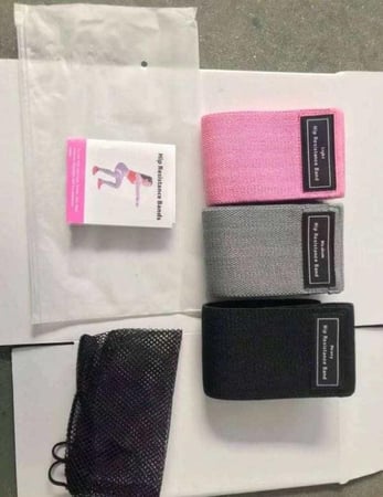 حبل مقاومة قصير ( مجموعة من ٣ قطع )