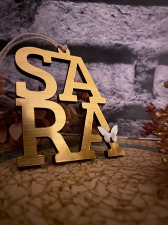 تعليقة سياره ذهبي مطفي اطلب اسمك الخاص