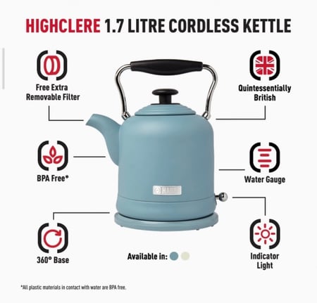 غلاية كهربائية ستايل فكتوري / أزرق