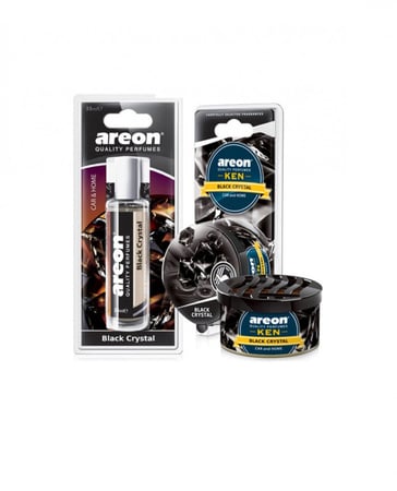 مجموعة معطر جو كين للسيارة مع عطر 35 مل من قطعتين - برائحة  بلاك كريستال