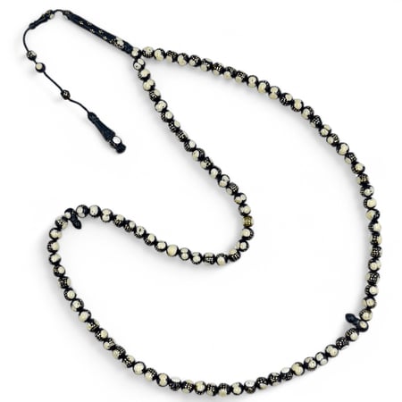 سبحة يسر مطعم بالفضة و الفسفور المضيئ