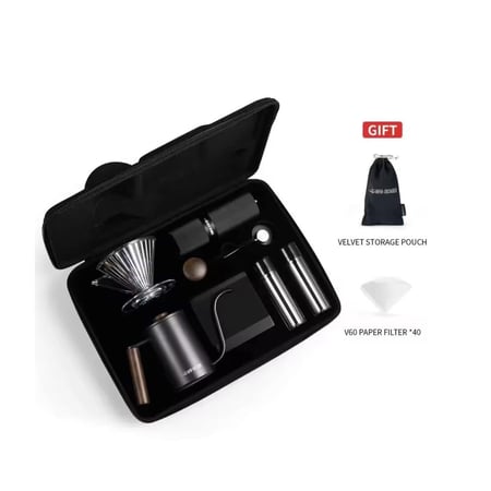 Portable Pour-Over Set-10 pcs in one- Black