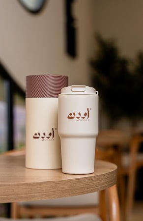 OUDEN MUG CERAMIC BEIGE WHITE