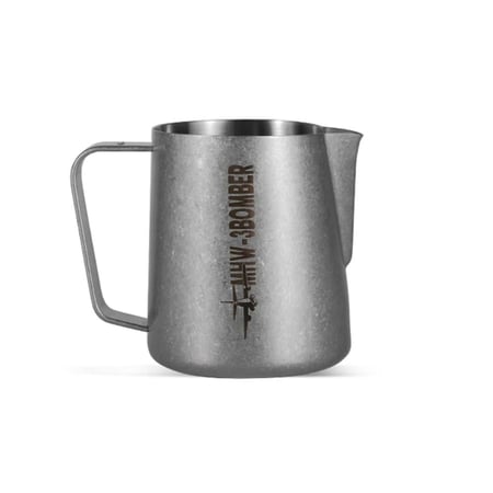 Milk pitcher 3.0-450ml-Matte Black-Round spout