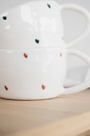 كوب سيراميك بتصميم فريد Red Hearts