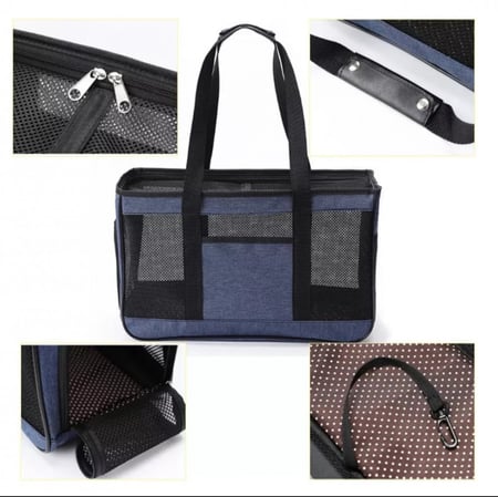 حقيبة تنقل وردية  شفافة حجم كبير