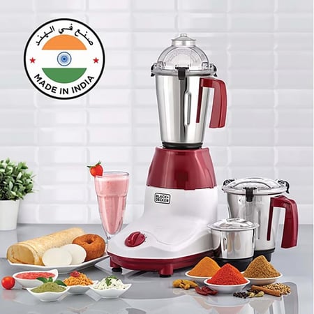 بلاك اند ديكر خلاط مع مطحنة متعددة الوظائف مع 2 وعاء ، 750 واط ، MG 750-B5
