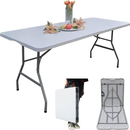 طاولة فايبر قابلة للطي وسهلة الحمل والتخزين 183 سم