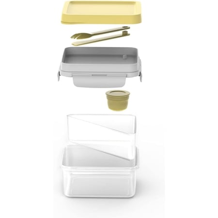 حافظة طعام 1.2 لتر مربع الاصفر HPL979LY