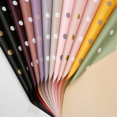 ورق تغليف منقط بنفسجي (20 حبة)