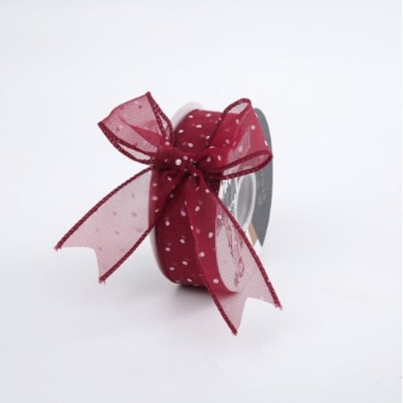 شرائط اورجنزا منقطة احمر ( 15 متر )