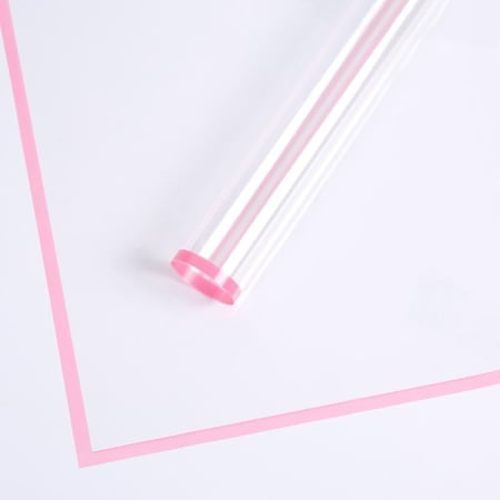 تغليف بلاستيك برواز وردي