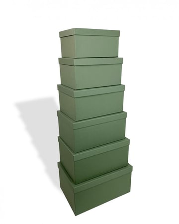 طقم علب هدايا زيتي - مكنون للهدايا