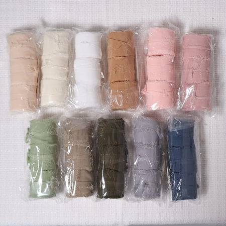 شرائط قماشية اخضر فاتح (3 حبات)