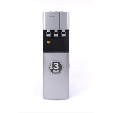 بلاتينيوم WD-6210 موزع مياه بتحميل علوي 5لتر حار/2 لتر بارد، مزود بـ 3 صنابير (عادي / بارد / ساخن) مع قفل أمان للأطفال، قدرة تسخين 500 واط وتبريد 85 واط –  فضي/أسود