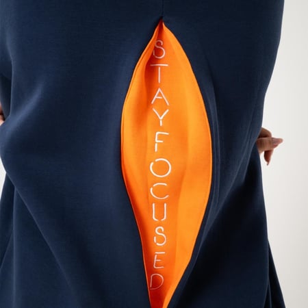 Dark blue hoodie oversized- unisex