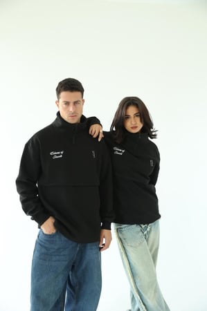 Black sweater oversized - unisex