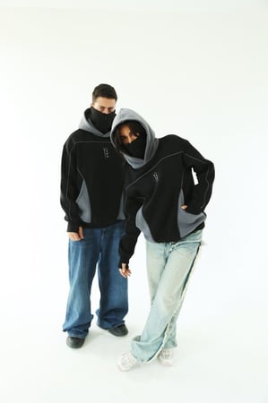 Black hoodie oversized - unisex