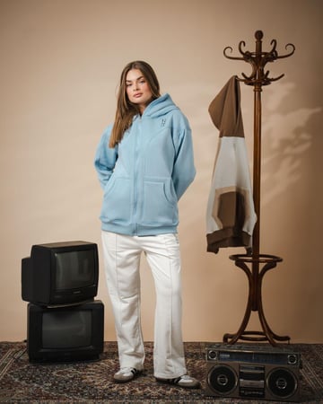 Baby blue Sweater oversized - unisex