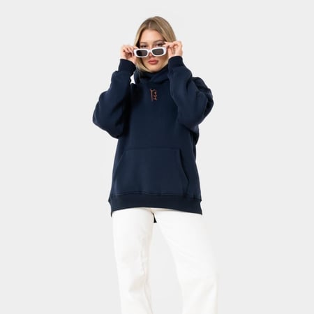 Dark blue hoodie oversized- unisex