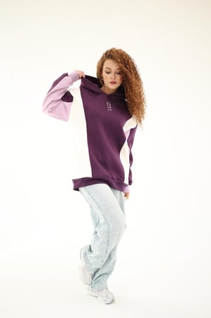 Purple hoodie oversized - unisex