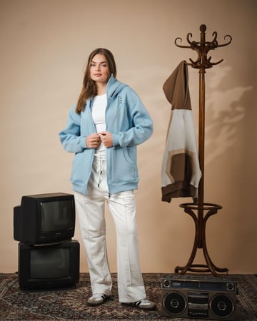 Baby blue Sweater oversized - unisex