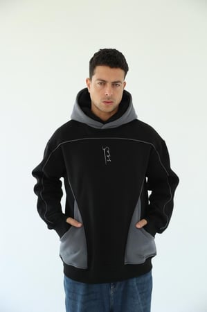 Black hoodie oversized - unisex